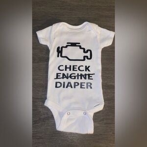 Gerber White Bodysuit with Black Graphic